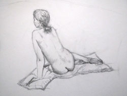 Nude, pencil